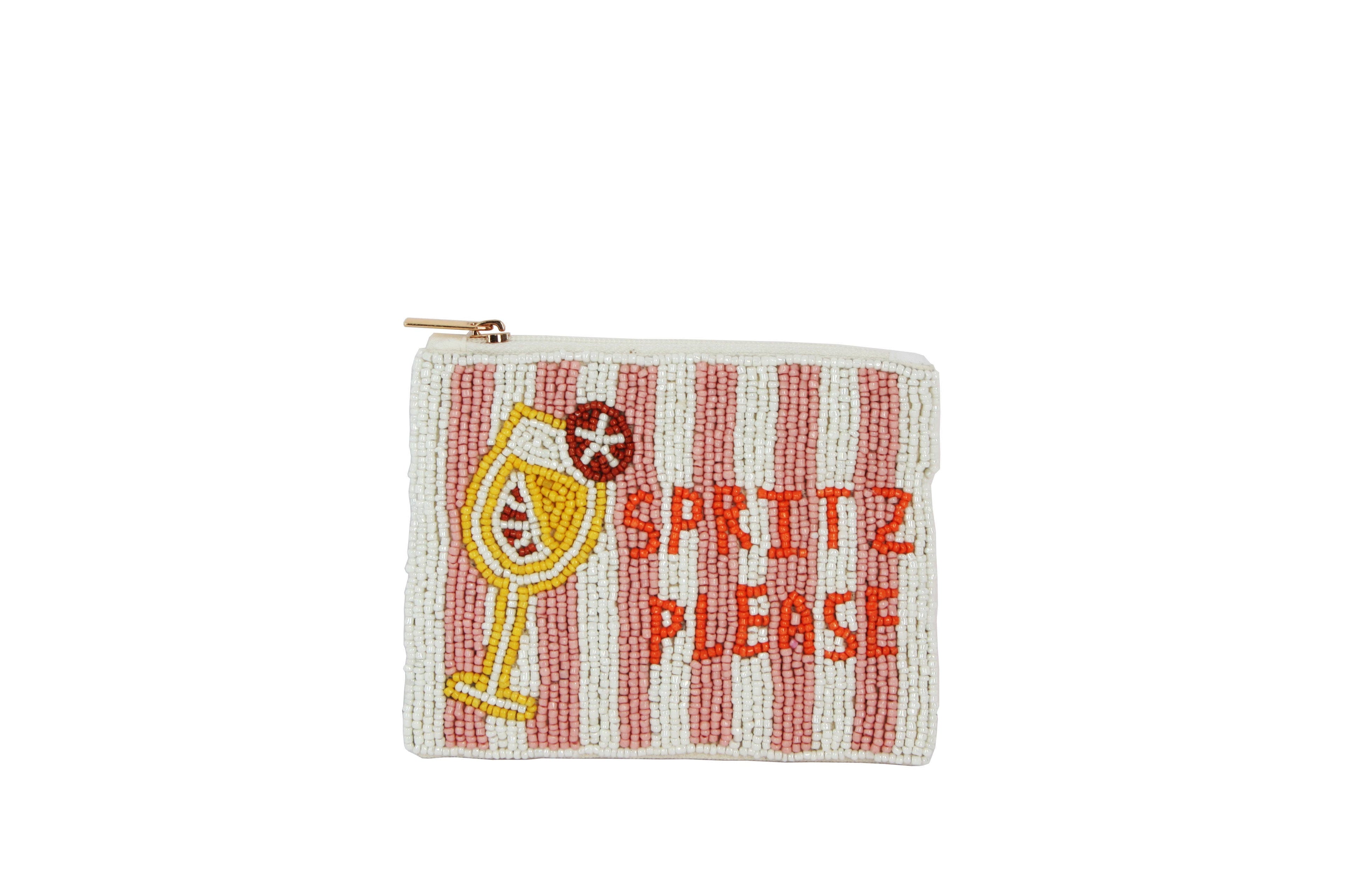 Spritz Please Beaded Coin Purse