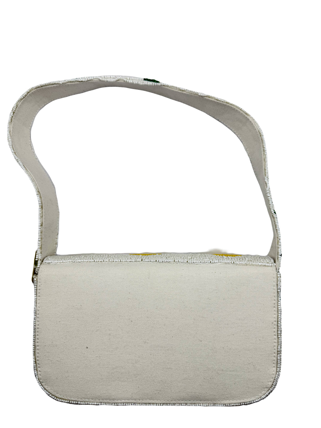 Lemon Beaded Shoulder Bag