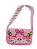 Swan Beaded Shoulder Bag