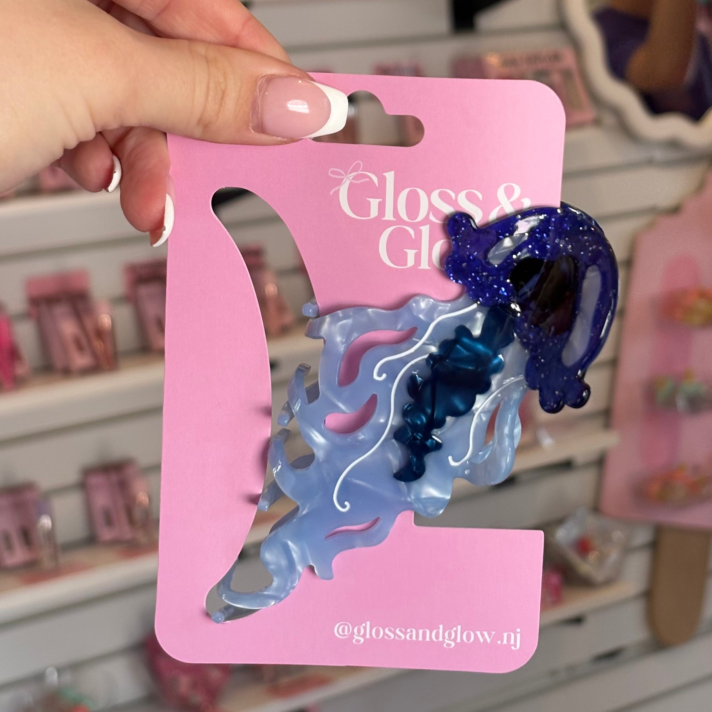 Dark Blue Jellyfish Clip