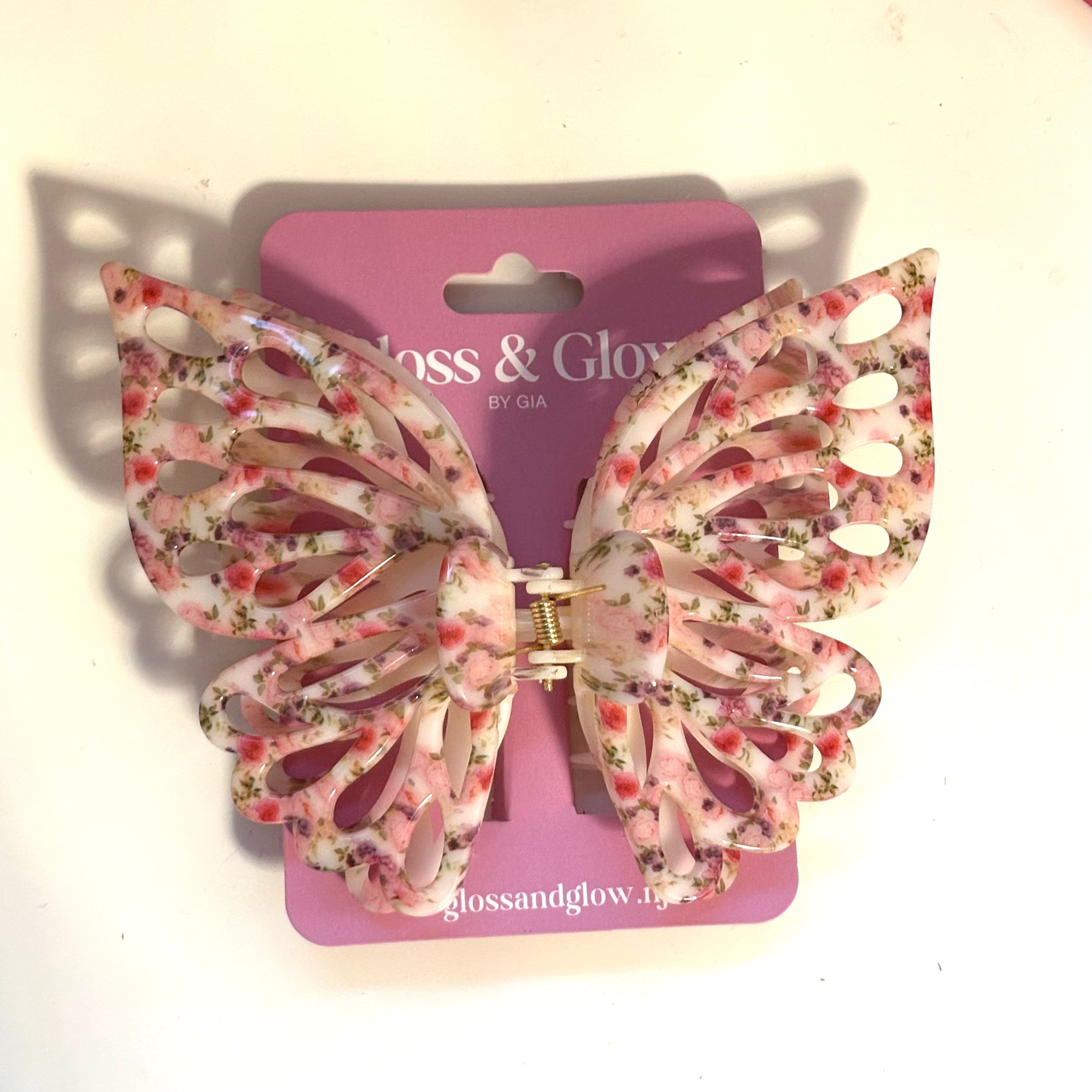 Patterned XL Butterfly Clip