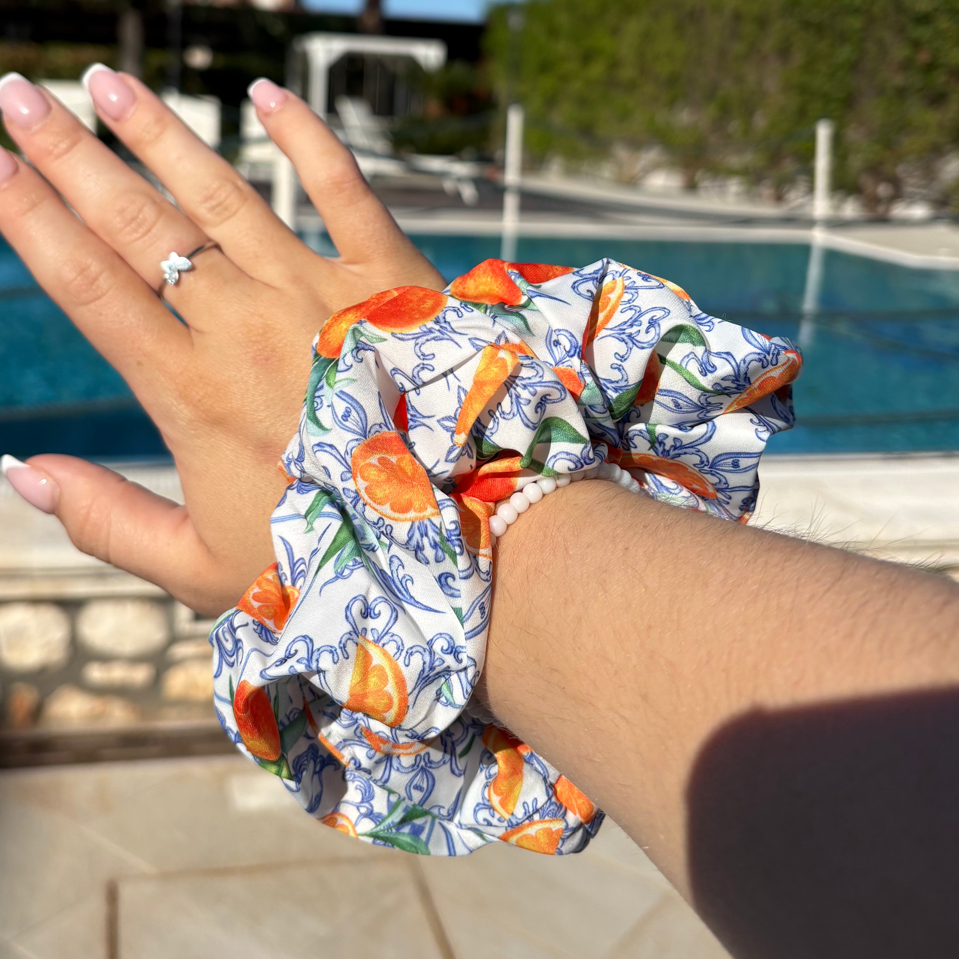 XL Orange Scrunchie FROM ITALY