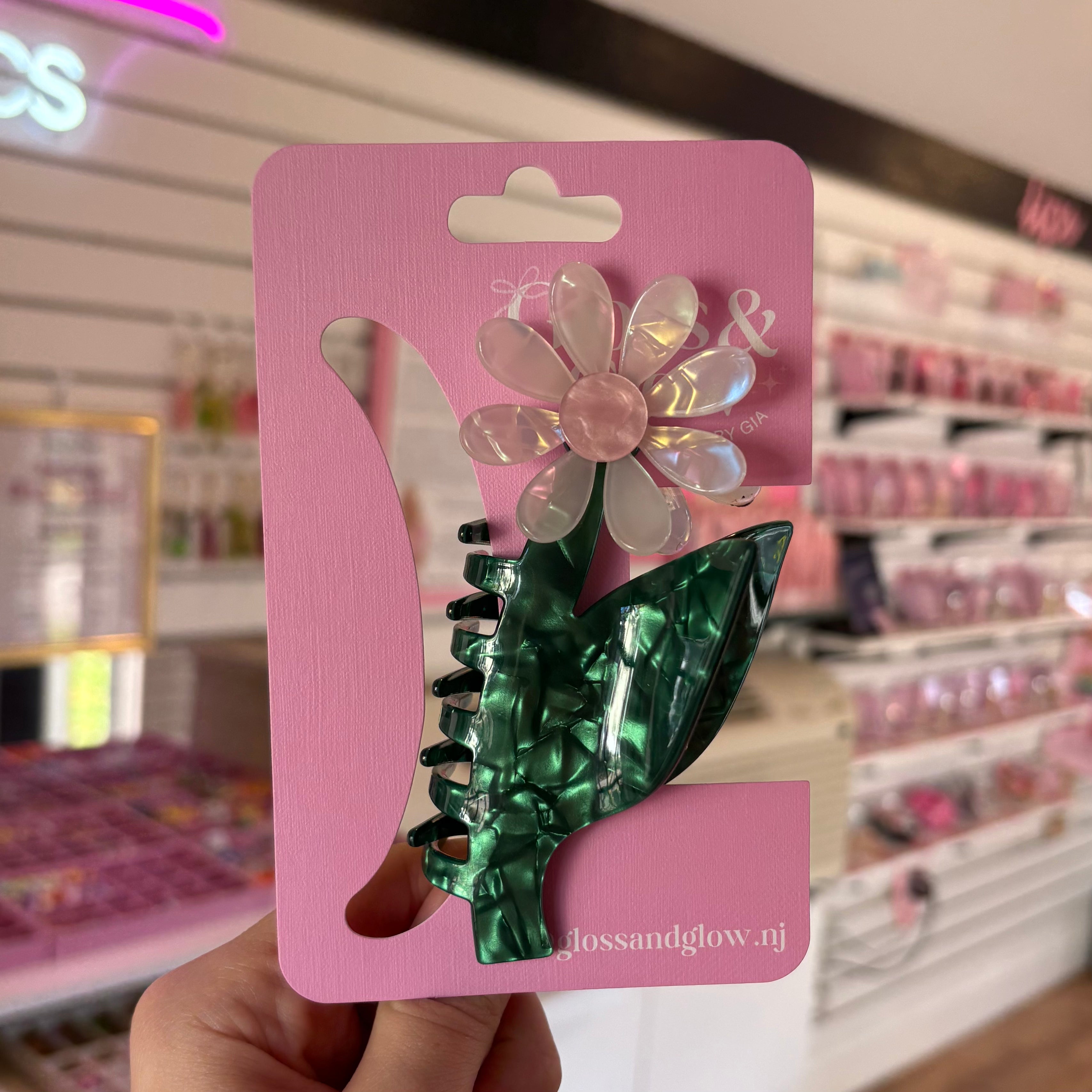 Flower Acetate Claw Clip