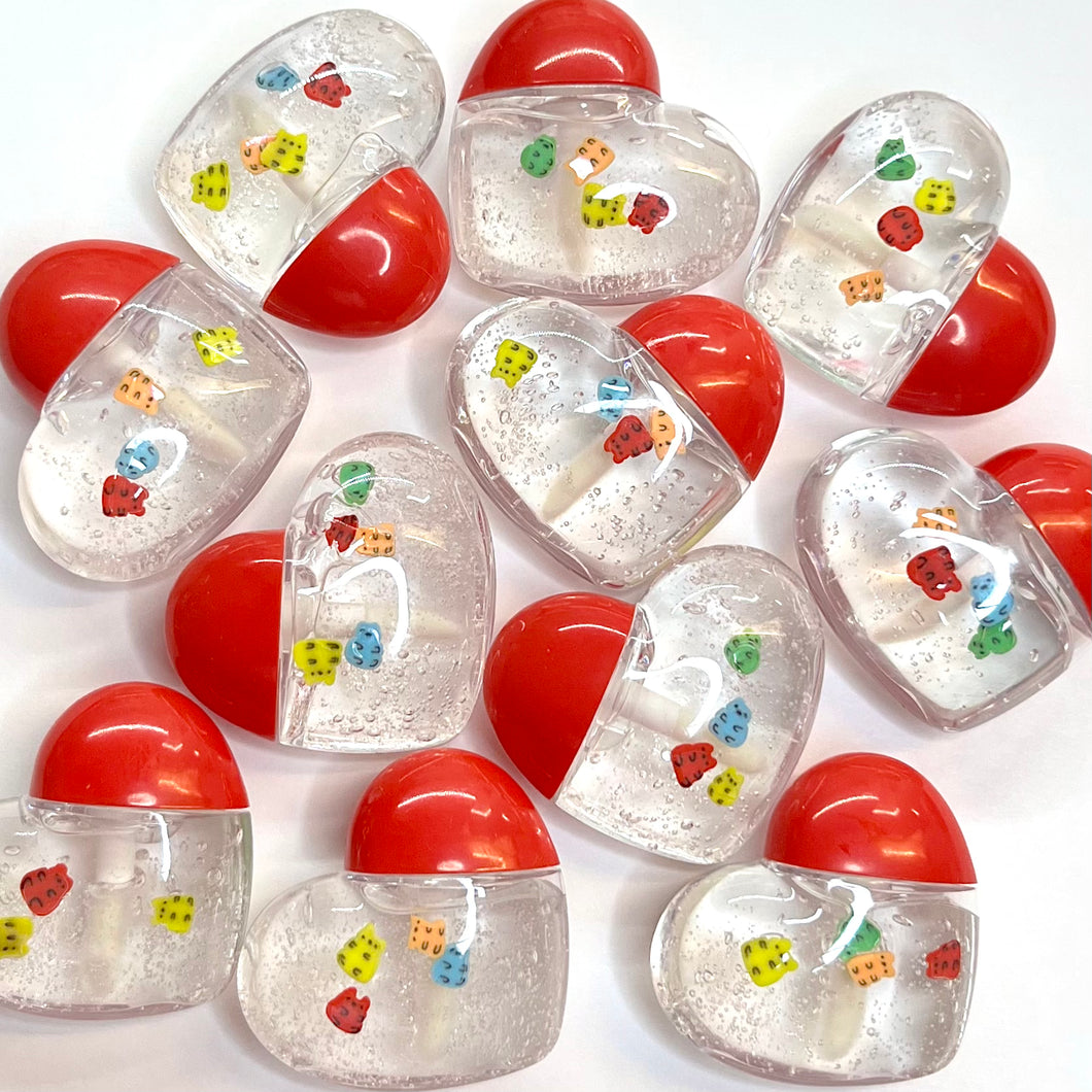 Gummy Candy Heart-Shaped Pocket Glosses