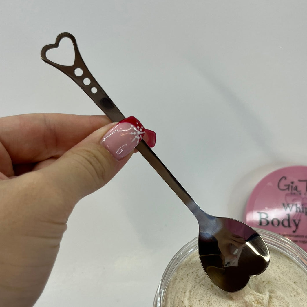 Silver Body Scrub Heart Spoon