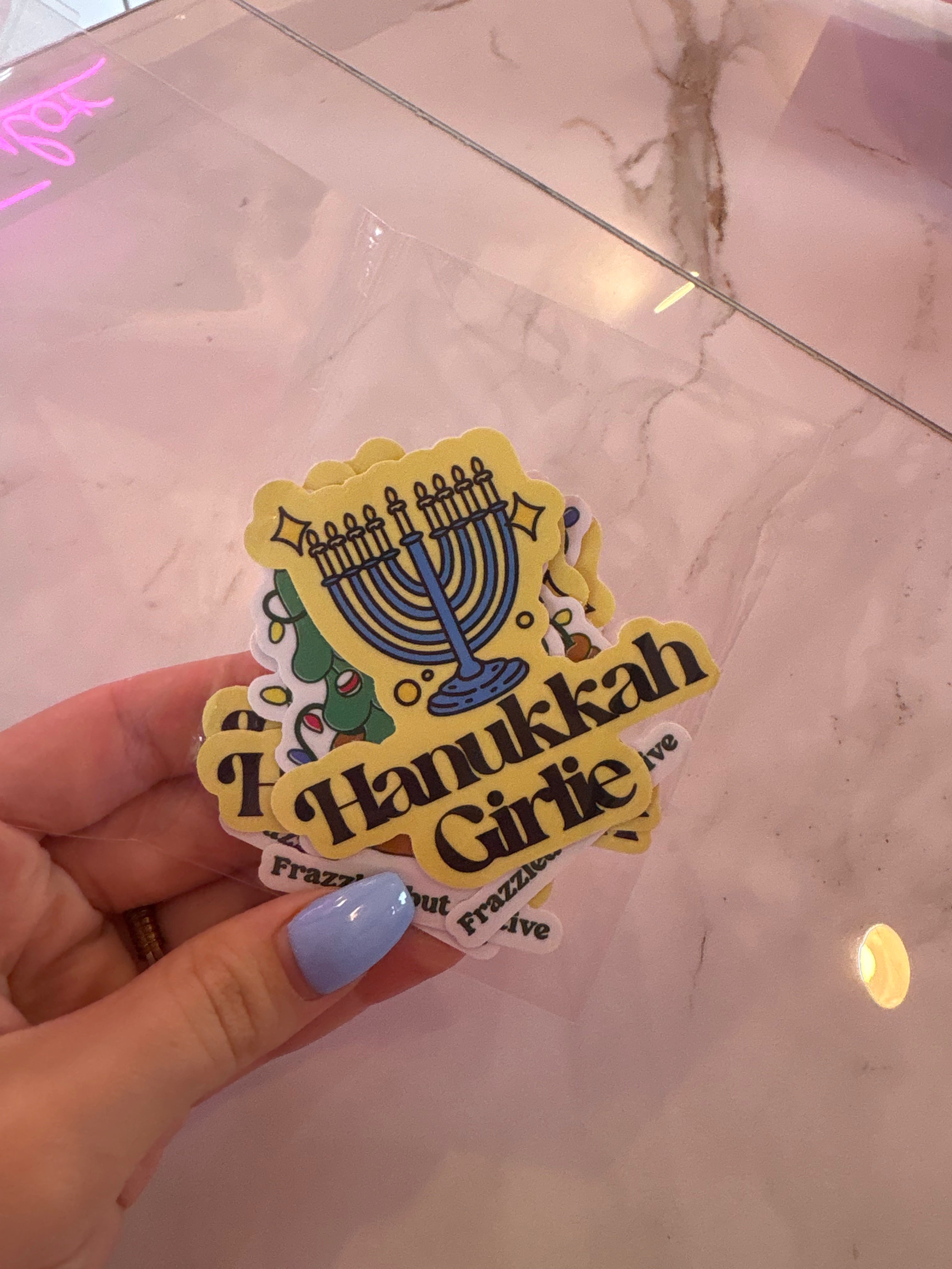 Hanukkah Girlie Sticker