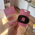 Polka Dot Oval Flat Hair Clip