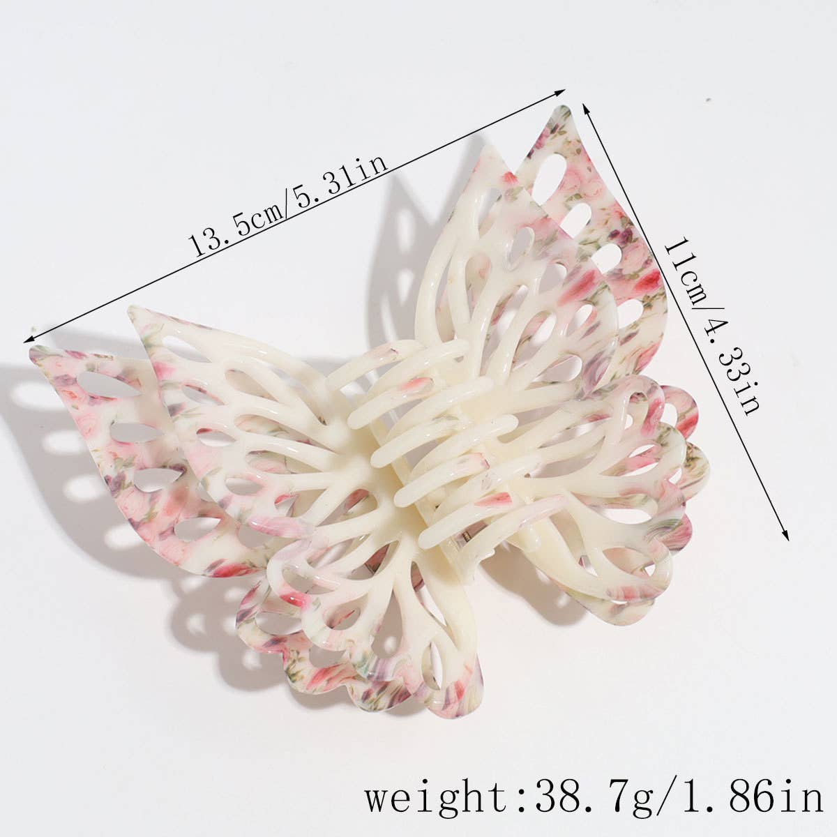 Patterned XL Butterfly Clip