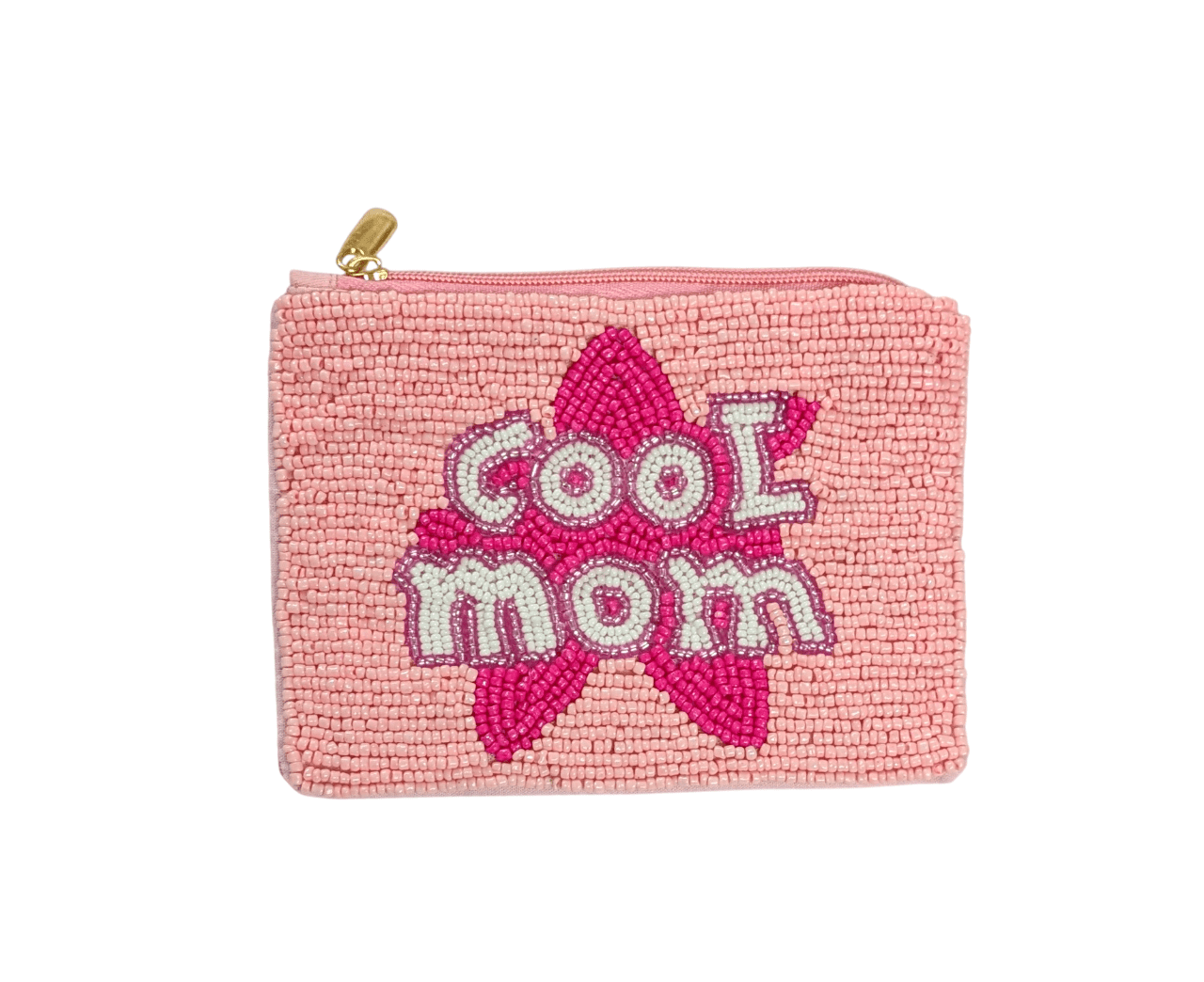 COOL MOM Beaded Coin Purse