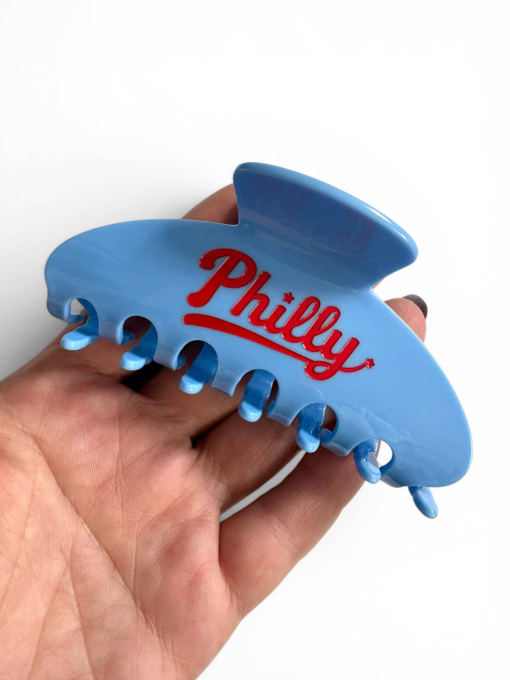 Philly Retro Blue Claw Clip