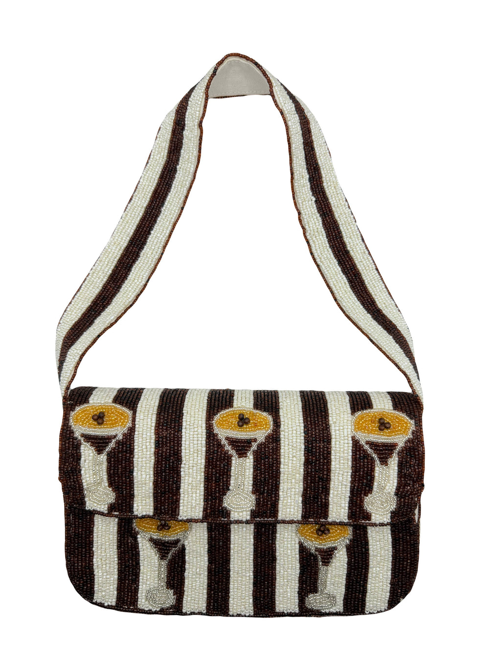 Espresso Martini Beaded Shoulder Bag