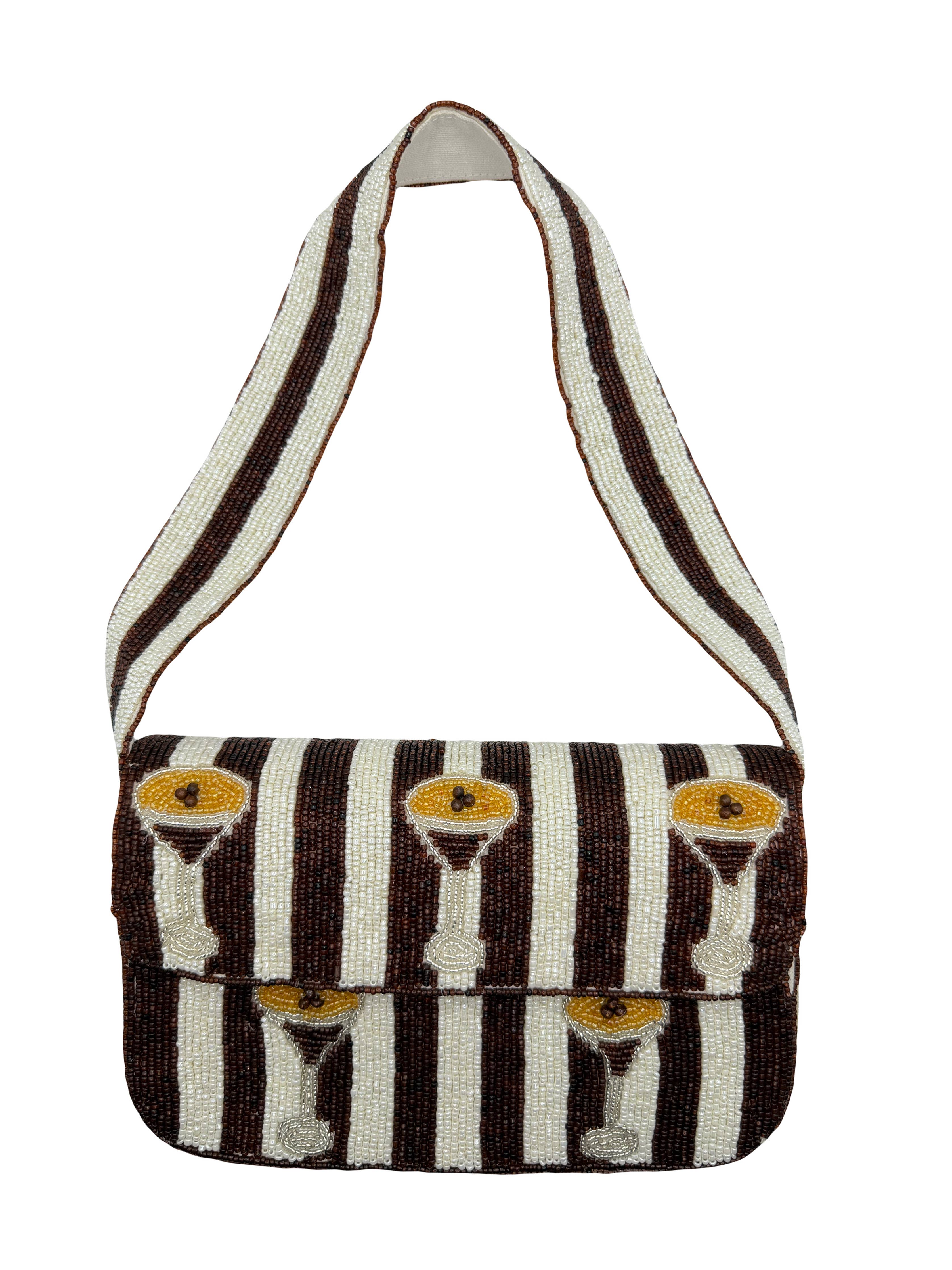 Espresso Martini Beaded Shoulder Bag